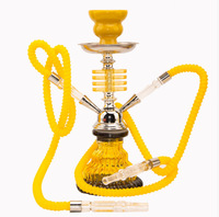 Nouvel ensemble de chicha arabe en verre violet à quatre couches, design moderne et simple, double tube, accessoires inclus, vente chaude transfrontalière