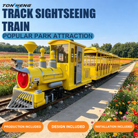 Train touristique jaune électrique extérieur pour centres commerciaux, manège pour parcs, centres commerciaux et fêtes foraines