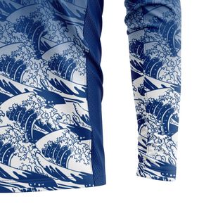 Hombres Senderismo al aire libre Ligero Protección solar Sublimación Sudadera con capucha Camisa de pesca de manga larga personalizada - Product Image 5