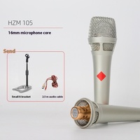 105 Microphone à condensateur portable chantant avec motif polaire cardioïde 48V micro d'enregistrement d'ancrage pour carte son de diffusion en direct