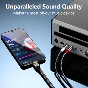 Cable de Audio USB C RCA tipo C, adaptador de enchufe macho 2RCA para Monitor, reproductor de DVD, altavoz estéreo, Cable Amp Compatible con <span class=keywords><strong>iPhone</strong></span> 17 - Product Image 6