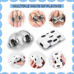 <b>Adult</b> Metal Stress Relief <b>Fidget</b> <b>Toys</b>-Anxiety Relief Focus Training Enhance Finger Flexibility Busy Hands Office Eco-Friendly - Product Image 3