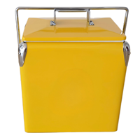 Glacière Métallique Pratique 7L/13L/17L/28L pour Boissons – Boîte Isotherme Idéale pour le BBQ