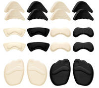 Poignées de talon de remplissage de chaussures en mousse à mémoire de forme pour femmes chaussures trop grandes avec inserts d'orteil coussinets de talon coussinets de chaussures boule de coussins d'avant-pied