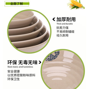 Tazón de ramen japonés de melamina A5, tazón de imitación de porcelana, tazón japonés grueso para comida picante, tazón grande, para fideos instantáneos - Product Image 3