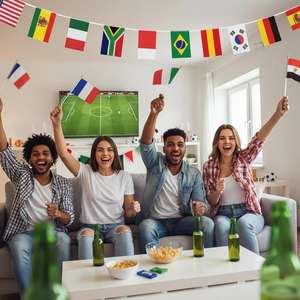 100 Banderas Internacionales de Países, Mini Banderas Plegables de Mano, Astas de Poliéster y Plástico, para Eventos Deportivos y Festivales - Product Image 6