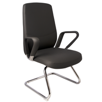 Chaise de bureau ergonomique en cuir de qualité supérieure, sans roulettes, confortable pour les hôtels et les écoles, mobilier commercial