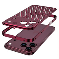 Étui de protection antichoc en alliage d'aluminium avec boucle pop-up et dissipation thermique pour iPhone 18 Pro Max, coque de refroidissement métallique 16 17
