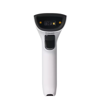 Lecteur de code QR mains libres laser industriel sans fil BT 2D Scanner de codes à barres portable Base de charge Nouveau
