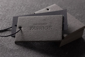 Tùy chỉnh màu đen nổi UV treo thẻ chất lượng cao thân thiện với môi giấy cho quần áo Túi giày - Product Image 5