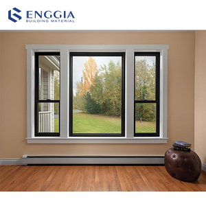 Phong Cách Mỹ PVC Dọc Trượt Duy Nhất Treo Vinyl Đôi Treo Cửa Sổ Thấp E Với Nướng Thiết Kế - Product Image 1