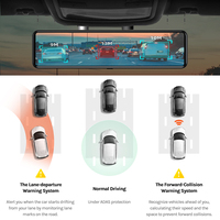 Kamera depan 11.26 inci kamera belakang 4K kamera belakang 1080P 4 kamera ADAS + perekam Video mobil 5.000 DVR mobil kotak hitam mobil 4 lensa