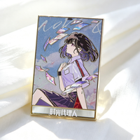 En gros, Pin's en émail rigide personnalisé, motif dessin animé, forme irrégulière, badge de revers en métal, personnage de film, cadeau souvenir