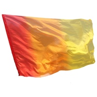 Drapeaux de culte en soie Nayaking avec tiges flexibles, bannière en soie translucide fluide et légère, peinte à la main