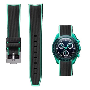 Per Omega X Swatch per Speedmaster Moon-Swatch <span class=keywords><strong>Planet</strong></span> Cinturino a Sgancio Rapido da 20mm in Silicone Curvo Regolabile in Gomma - Product Image 1