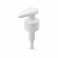 Tête de pompe à lotion en plastique blanc lisse 24/410 28/410 avec verrouillage gauche-droite pour emballage de produits de soin de la peau