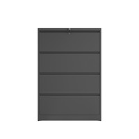Dingshengnuo KX-009 Armoire de classement verticale minimaliste à 4 tiroirs en acier, verrouillable, avec roulettes mobiles, pour bureau, école, classement de fichiers A4/FC