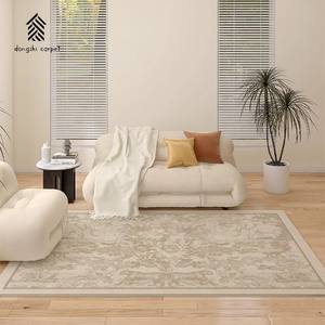 พรมปูพื้นลายสัตว์สไตล์ฝรั่งเศสย้อนยุค สีครีม รูปทรงสี่เหลี่ยมผืนผ้า สำหรับโต๊ะกาแฟ ของตกแต่งบ้าน ทำจากเส้นใยโพลีเอสเตอร์ - Product Image 5