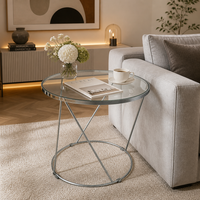 Table d'appoint ronde moderne avec cadre en métal doré et plateau en bois, marbre, bambou ou résine, table basse pour salon, OEM ODM