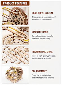 Jeu de <span class=keywords><strong>puzzle</strong></span> en bois à assembler soi-même, labyrinthe mécanique <span class=keywords><strong>3D</strong></span>, jouet éducatif - Product Image 4