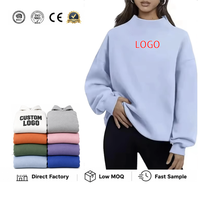 Sweat-shirts à col oversize avec impression personnalisée, prêts à l'emploi et à ourlet droit, pour les lancements saisonniers et les styles de la nouvelle saison