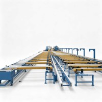 Table de refroidissement pour extrusion d'aluminium 1650T, 65KW, 380V, avec table de dévidage PLC et ligne de convoyage avec tireur pour le marché africain