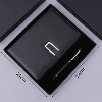 Boîte-cadeau exquise décorée de cahier d'affaires en cuir souple cahier de Style Simple moderne cahier personnalisé personnel