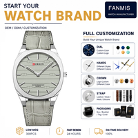 CURREN 8480 nouveauté montre-bracelet à quartz décontractée pour hommes montres de sport d'affaires simples 30m étanche alliage ovale mode affaires