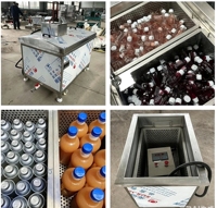 Petite machine de pasteurisation en acier inoxydable pour bouteilles de lait, vin, huile d'olive, jus et jus de tomate