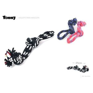 Jouet en corde pour animaux de compagnie Yommy, 25 cm, jouet à mâcher noué pour chiens - Product Image 1