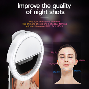 EONLINE USB LED di Carica Selfie Anello di Luce Per il iPhone <span class=keywords><strong>Xiaomi</strong></span> Telefono di Illuminazione Supplementare Selfie Migliorare Telefoni Luce di Riempimento - Product Image 5