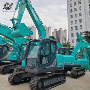 Excavadora de cadenas Kobelco75 usada, 7.3 toneladas, cucharón de 0.4m³, marca original japonesa, excavadora pequeña para construcción, pocas horas, buen estado. - Product Image 6