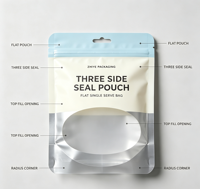 Sachet d'emballage Doypack personnalisé anti-odeur imprimé avec fermeture éclair, idéal pour poudres et snacks, à fond stable