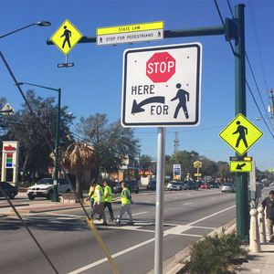 Sinais de Advertência de Trânsito Personalizados em Alumínio para Segurança de Pedestres em Estacionamentos, 2mm de Espessura, Reflexivos - Product Image 5