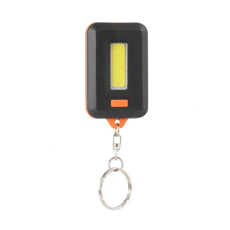 Wholesale Portable Bulk Plastic Cob Key Chain Travel Light Cheap Tiny Edc Small Pocket Flat Torchlight Mini Keychain light