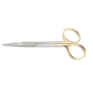 Tijeras de Carburo de Tungsteno TC Iris, Acero Inoxidable, Punta Fina Recta, Anillo Dorado, Instrumentos Quirúrgicos, Fabricante Mayorista - Product Image 5