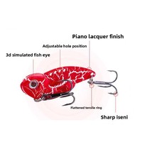 Vente en gros d'articles de pêche : Leurre de pêche VIB métallique en acier inoxydable, finition laquée piano, multi-trous, position réglable, avec hameçon triple