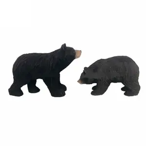 hot sale hand carved wooden black bear wood carving brown bear handicrafts polar bear