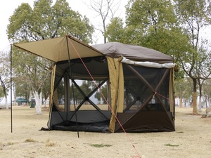 Tente de fête portable de luxe en tissu Oxford, <span class=keywords><strong>yourte</strong></span> mongole pour 8 à 12 personnes, grande tente de camping familiale - Product Image 4