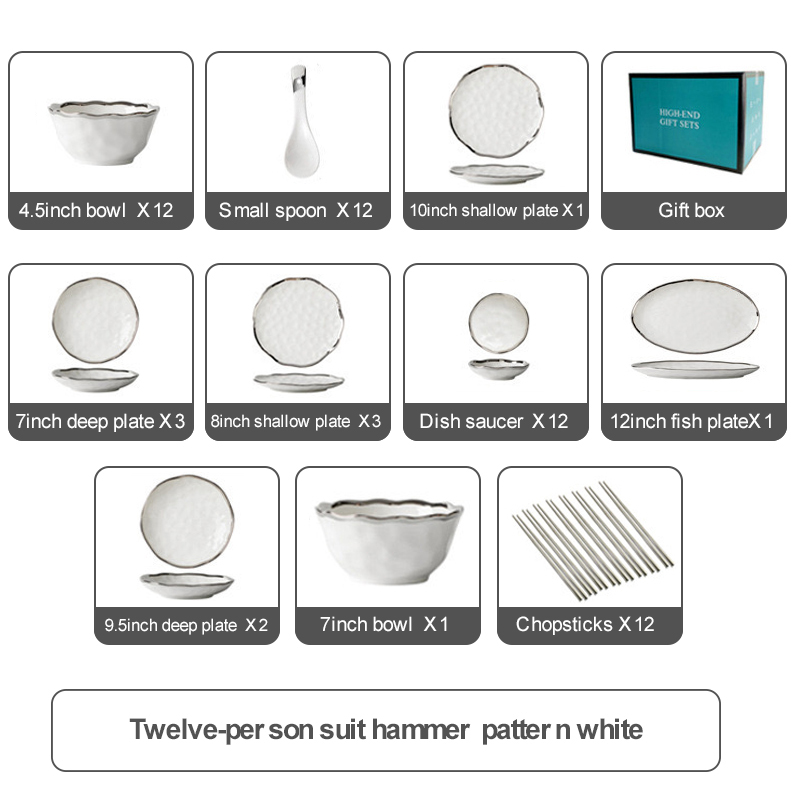 White for 12 people