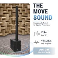 [NUEVO] Sistema de Sonido PA Accuracy Pro Audio AC62, Altavoz de Columna Activo Profesional con Línea de Bajos de 10 Pulgadas y DSP