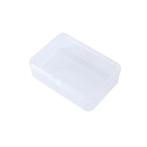 Boîte de rangement en plastique transparent Guka 9x6x1,8 cm, boîte à bijoux rectangulaire en PP avec couvercle à rabat, petit bac de rangement - Product Image 2