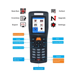 Gió-ows <span class=keywords><strong>PDA</strong></span> 1D 2D xách tay 2.4G không dây Laser mã vạch dữ liệu thu - Product Image 4