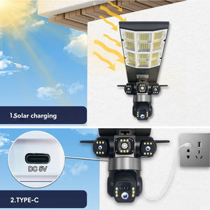 Güneş sokak ışık kamera sistemi LED kaynağı ABS alüminyum gövde DC pil güç kaynağı IP65/66/67 derece ROHS yol için sertifikalı - Product Image 3