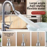 Robinet de cuisine moderne minimaliste avec aérateur anti-éclaboussures et extension rotative multi-angles