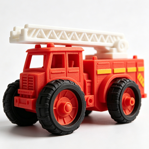 Camion de pompiers imprimé en 3D sur mesure, modèle de camion de pompiers en résine PLA multicolore, service d'impression de véhicules éducatifs pour enfants OEM/ODM - Product Image 1