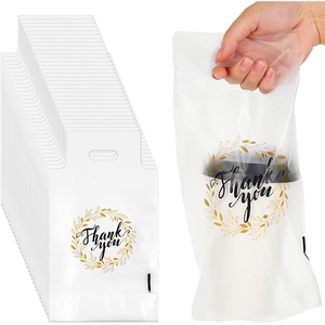 Té de la leche, café, vino, jugo, cerveza, agua mineral, bebidas energéticas Bolsas de entrega portátiles Se puede imprimir el patrón del logotipo Bolsa de agradecimiento - Product Image 1