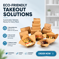 Boîtes alimentaires jetables personnalisées en papier biodégradable avec fenêtre de visualisation, de qualité alimentaire, pour la vente au détail