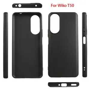 غطاء حماية للهاتف المحمول Wiko T50 T10 View 4 Y61 Y82 Voix Frosted Soft TPU غطاء حماية للهاتف المحمول من المطاط الأسود