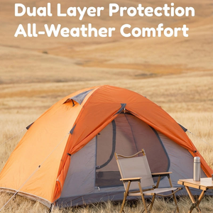 Carpa de Camping Oxford para las Cuatro Estaciones <span class=keywords><strong>Desert</strong></span>&<span class=keywords><strong>Fox</strong></span>, Ligera, para 1-3 Personas, Doble Capa, Impermeable, Portátil, con Varillas de Aluminio - Product Image 3